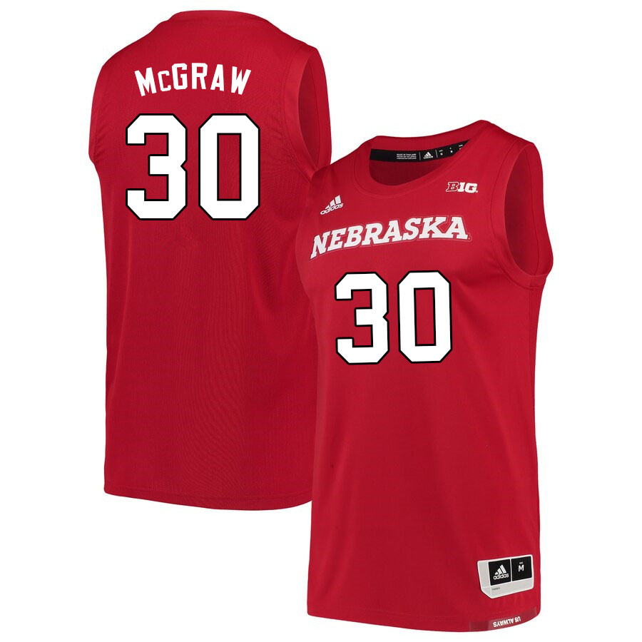 Men #30 Chris McGraw Nebraska Cornhuskers College Basketball Jerseys Sale-Scarlet - Click Image to Close